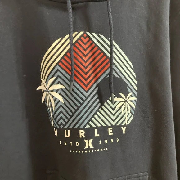 Hurley Men's Navy Hoodie NWTS - Picture 2 of 9